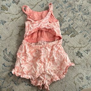 Floral cotton romper